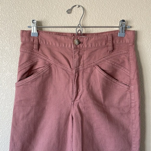 Madewell Tapered Yoke High Rise Jeans Rosewood Pink 26 AJ483 Pant Straight Leg - Picture 4 of 15